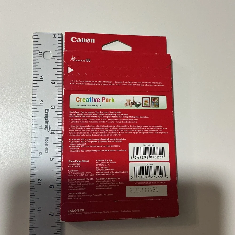 Canon set of. 2 Glossy Photo Paper 4x6 New